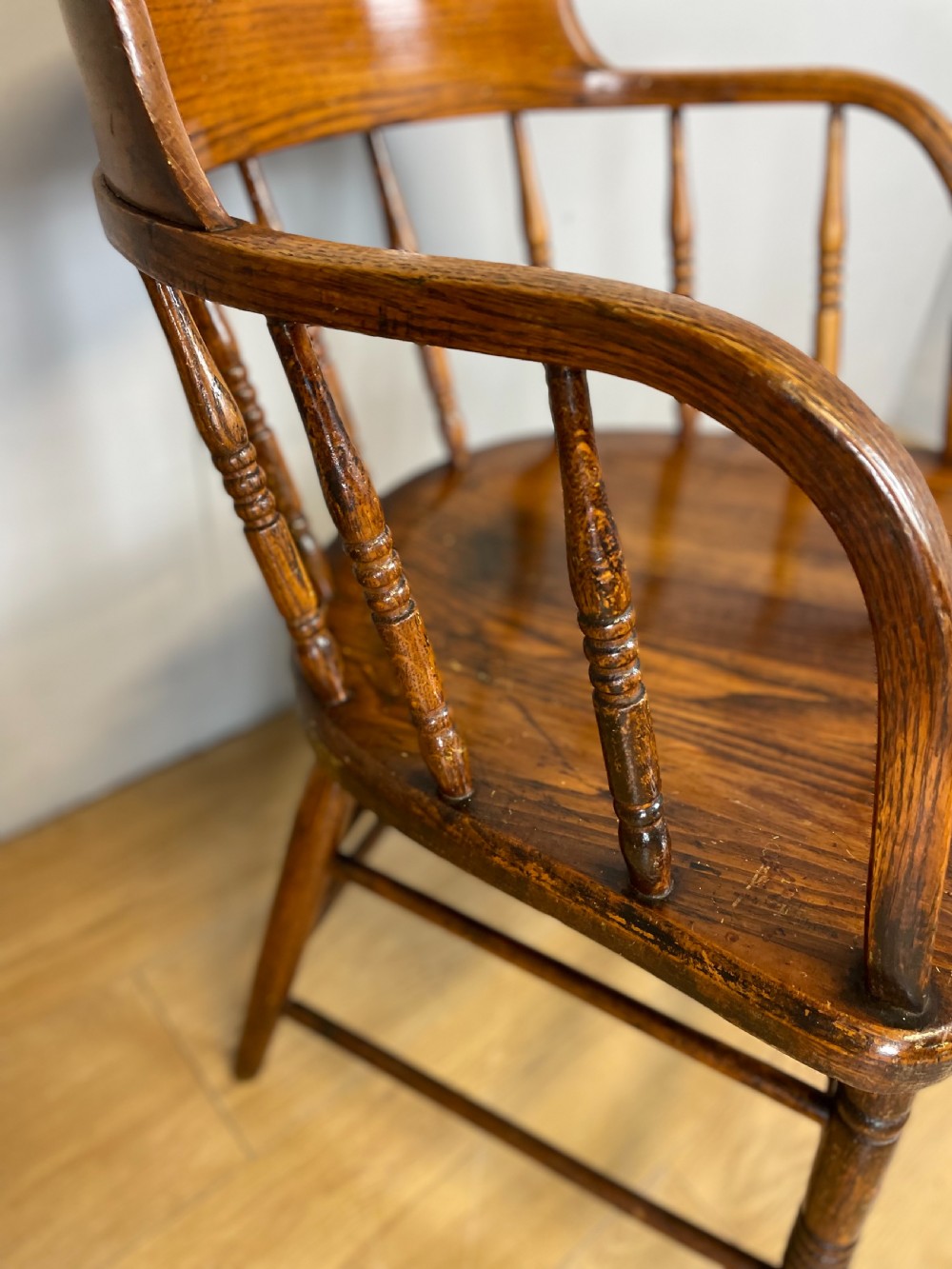 Late nineteenth century small oak Windsor chair  View V