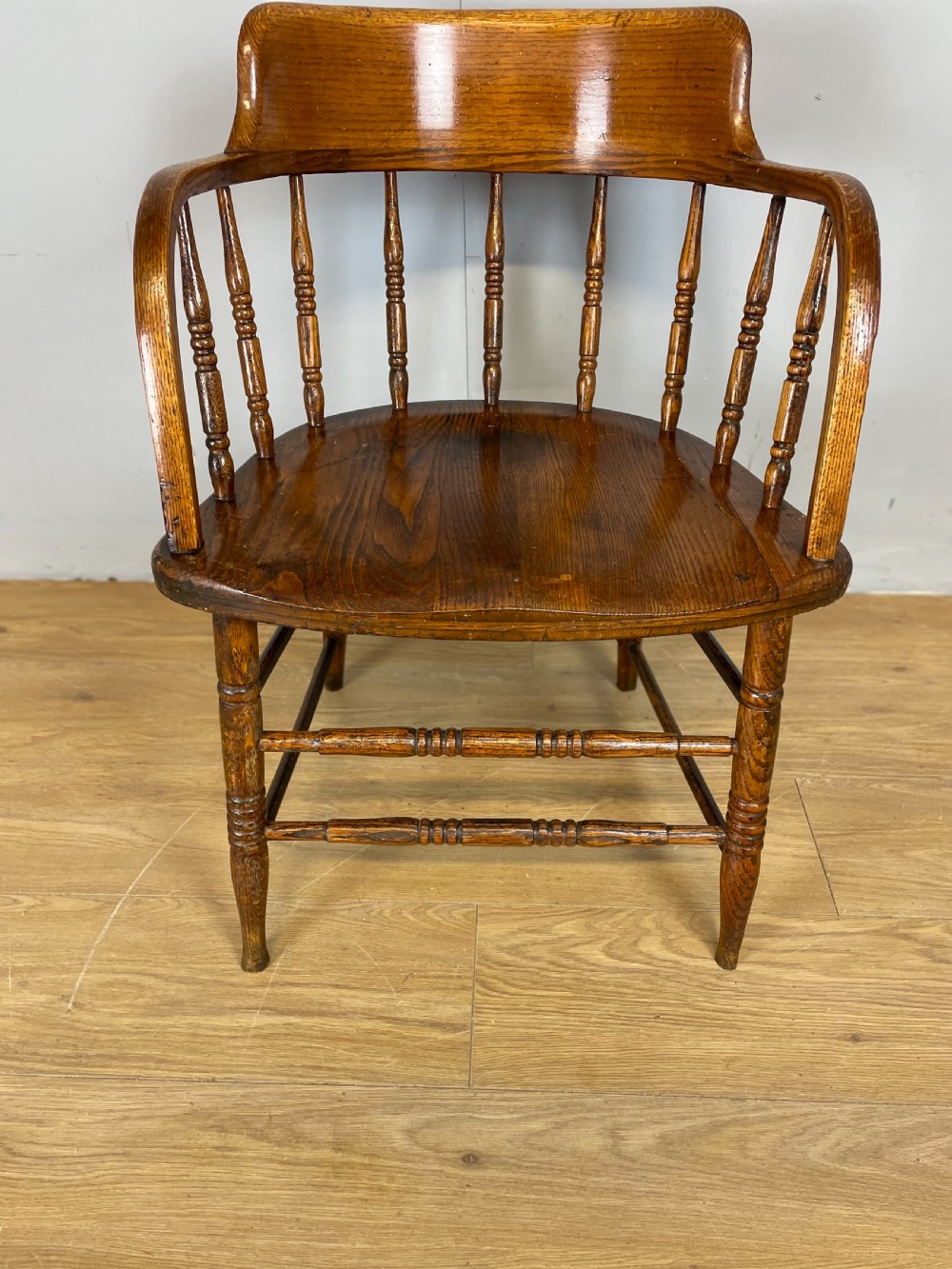 Late nineteenth century small oak Windsor chair  View IX