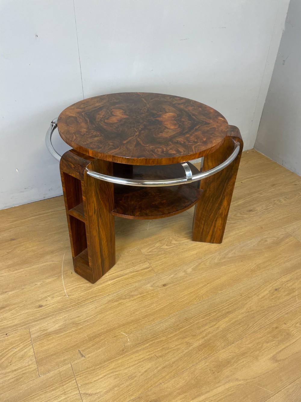Art Deco burr walnut coffee table 