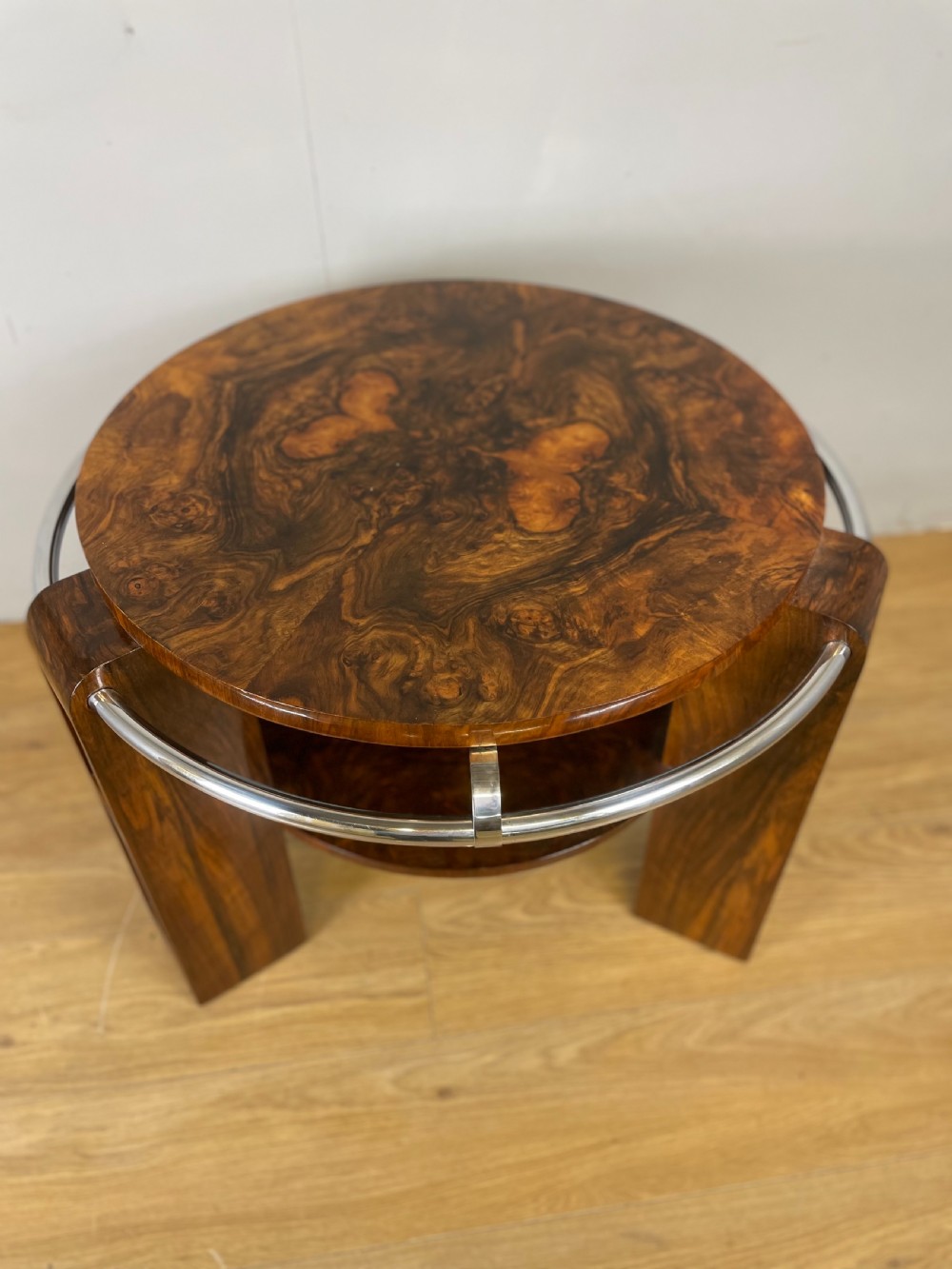 Art Deco burr walnut coffee table  View II