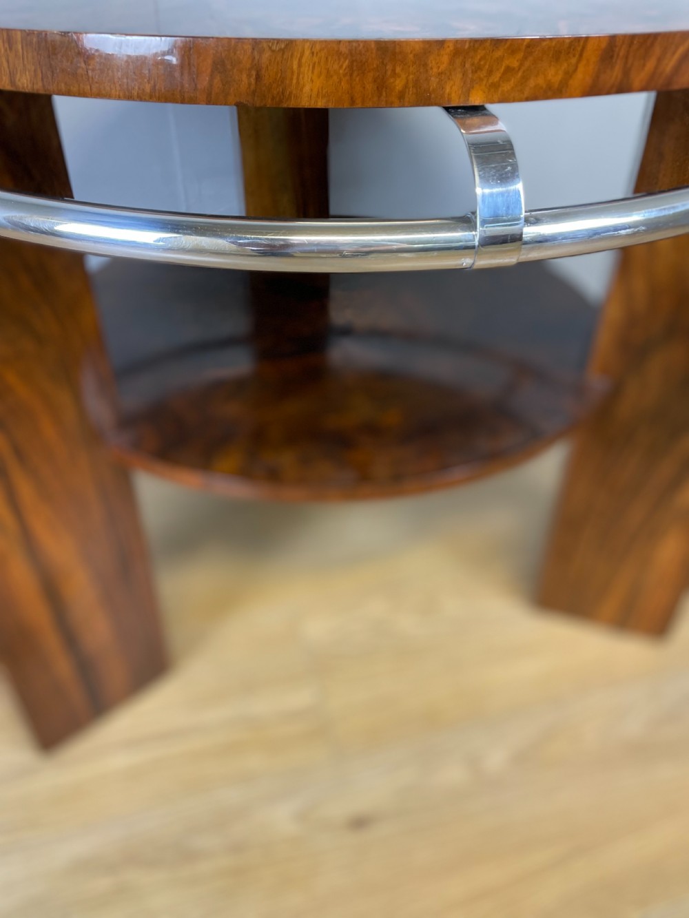 Art Deco burr walnut coffee table  View IV