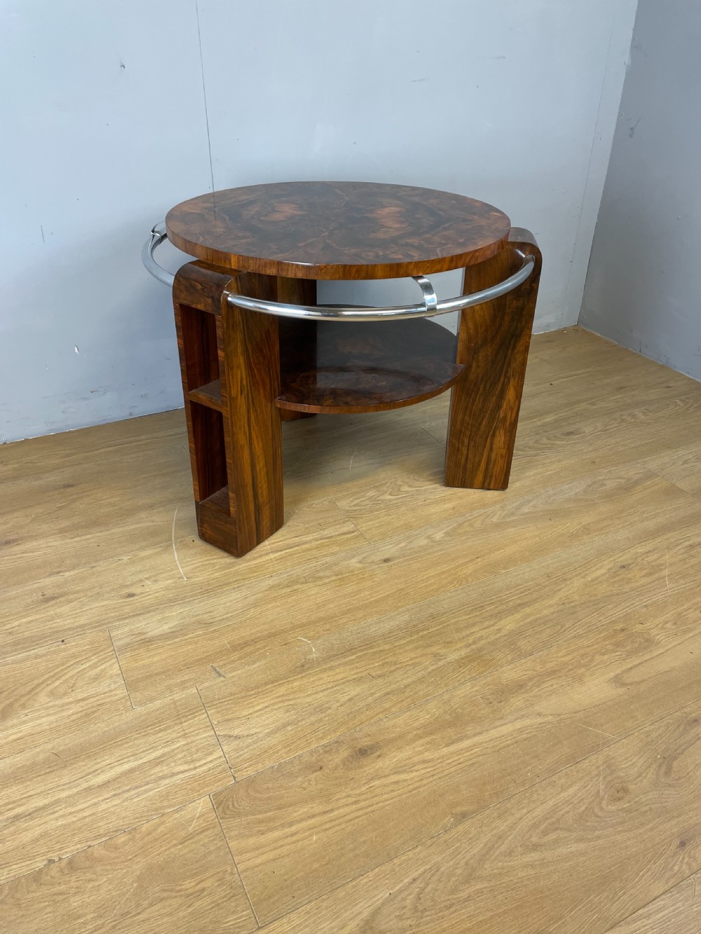 Art Deco burr walnut coffee table  View IX