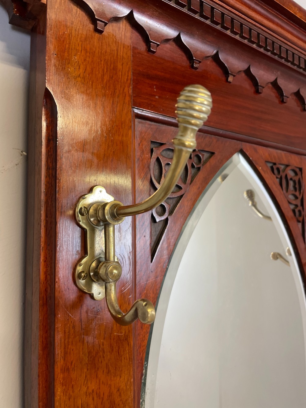 Flame mahogany nineteenth century  slim hall stand  View V
