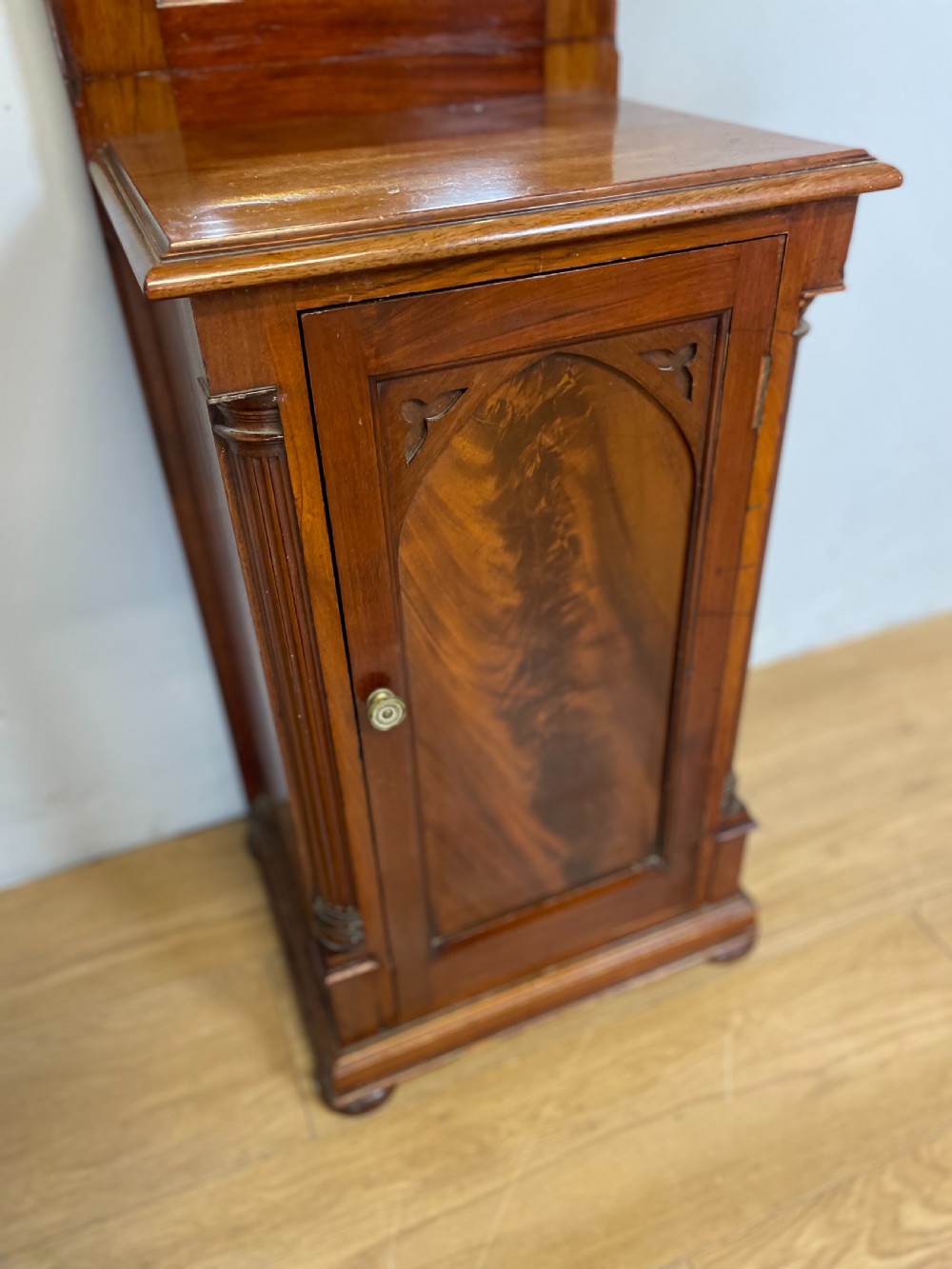 Flame mahogany nineteenth century  slim hall stand  View VIII