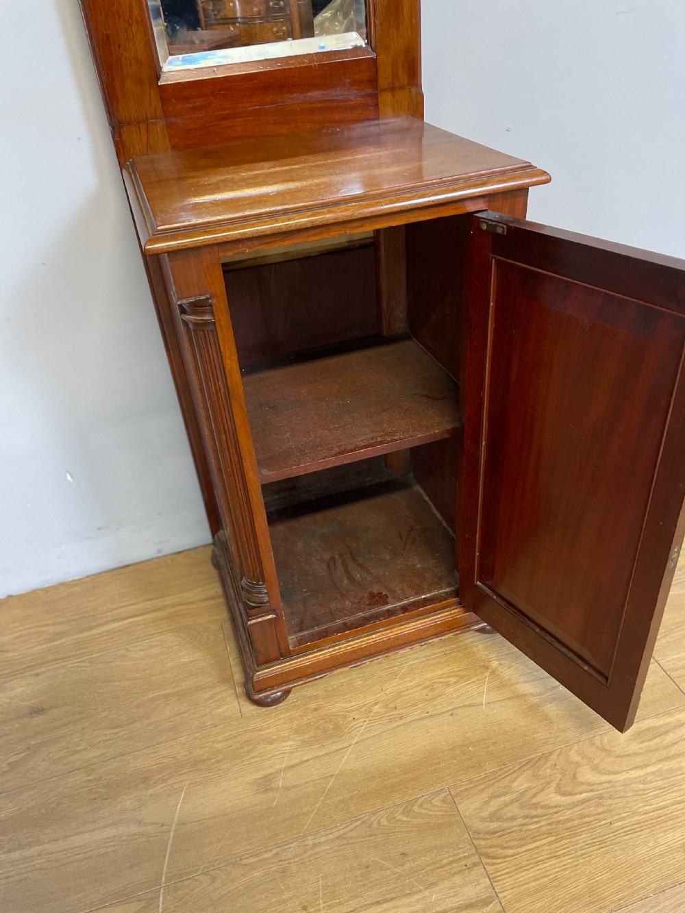 Flame mahogany nineteenth century  slim hall stand  View IX
