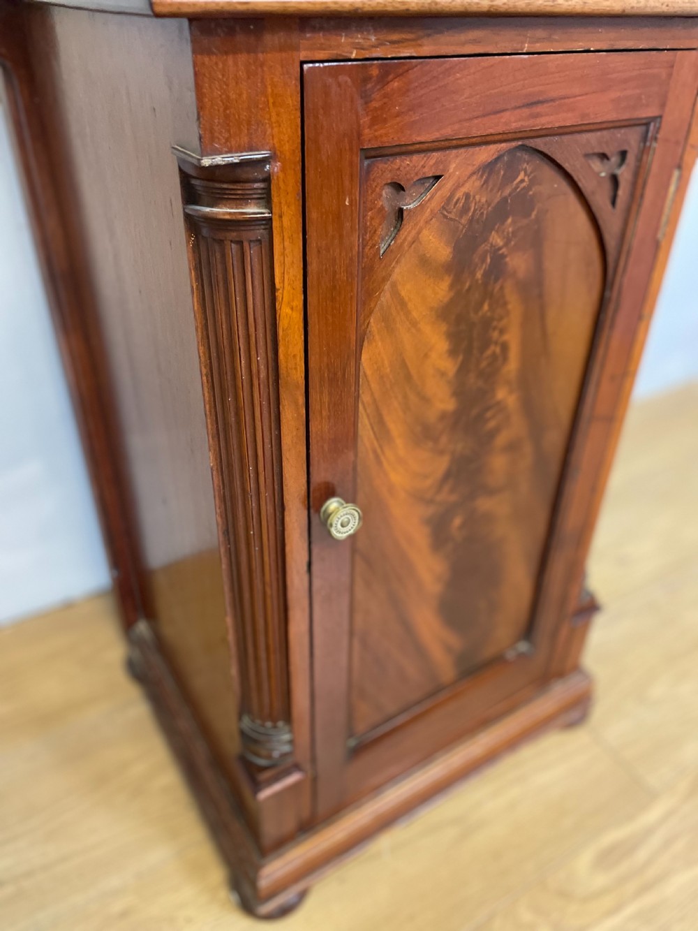 Flame mahogany nineteenth century  slim hall stand  View XII