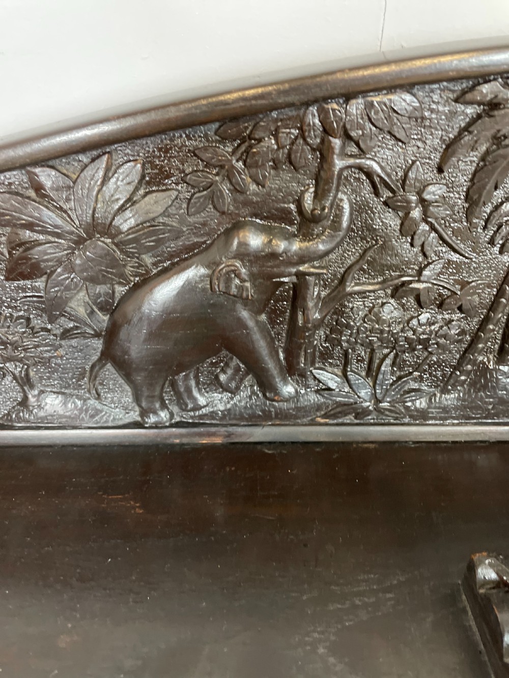 Nineteenth century Anglo Indian carved bookshelves View VIII