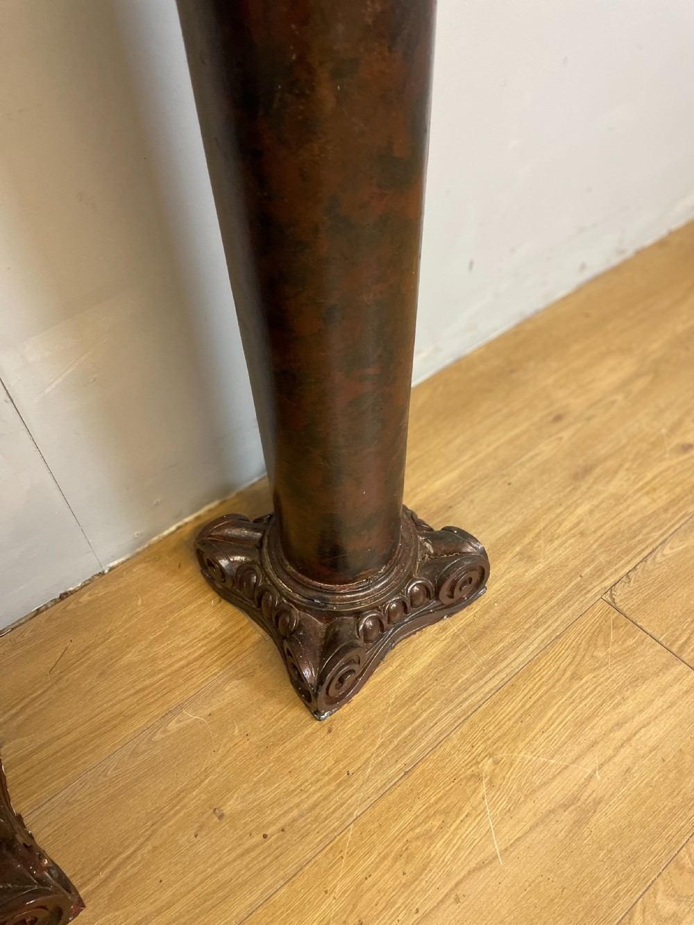 Pair of late nineteenth scagliola pine columns  View III