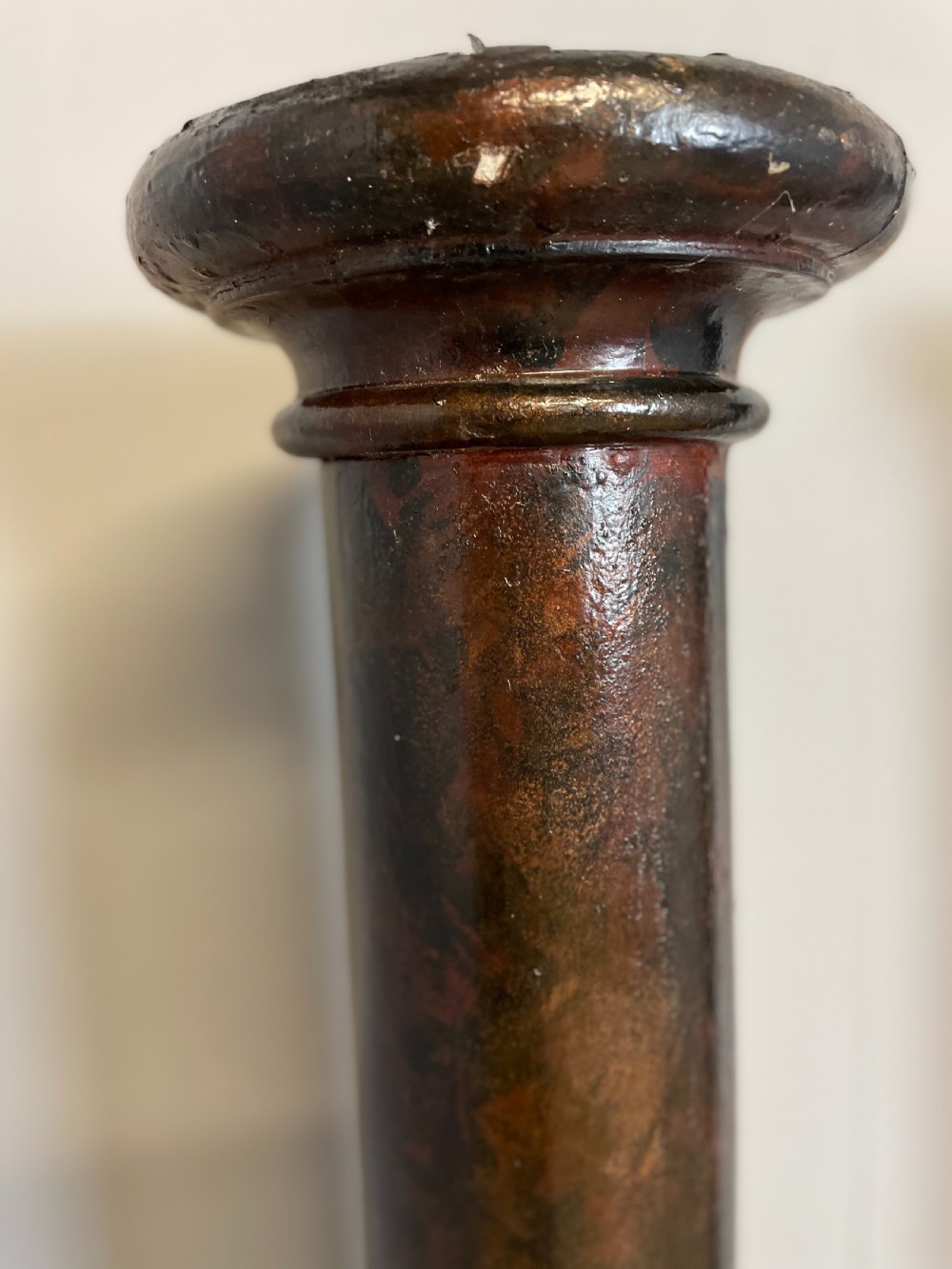 Pair of late nineteenth scagliola pine columns  View V
