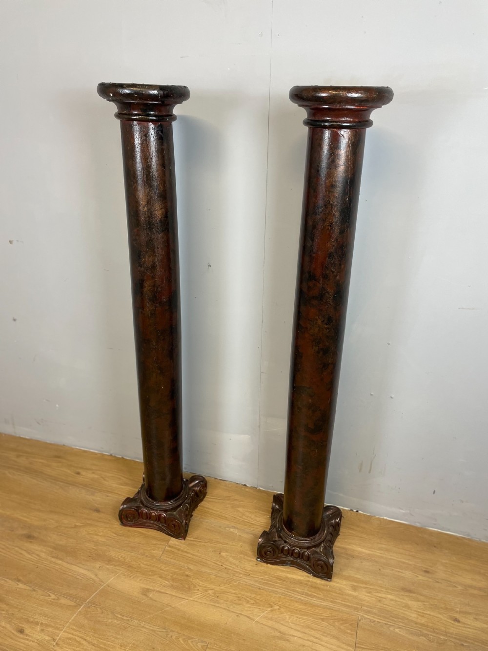 Pair of late nineteenth scagliola pine columns  View IX