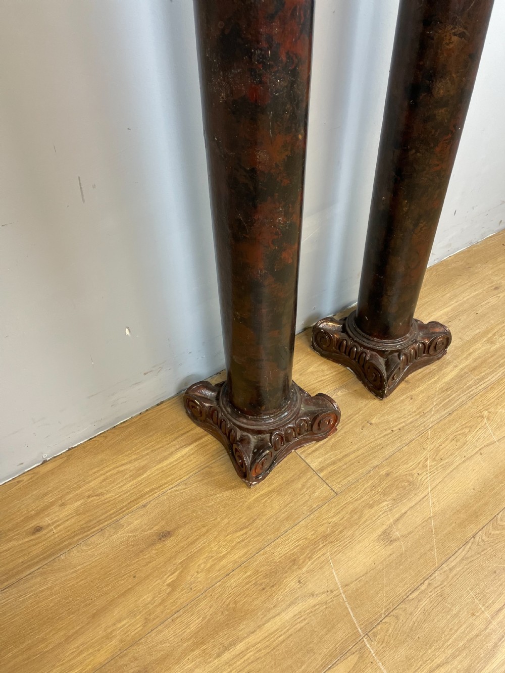 Pair of late nineteenth century scagliola pine columns  View IV