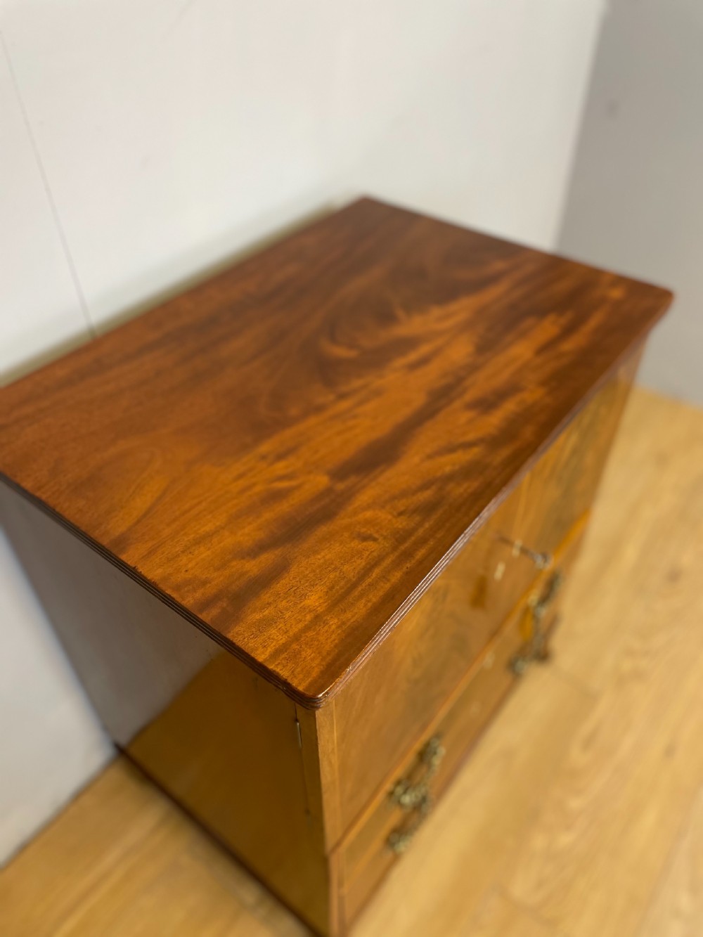 Edwardian flame mahogany  two door side cabinet  View III