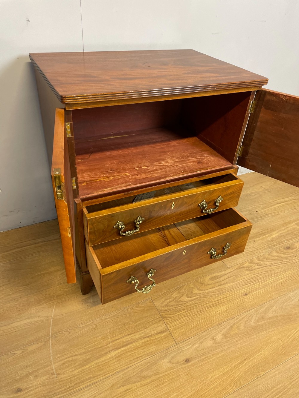 Edwardian flame mahogany  two door side cabinet  View VI