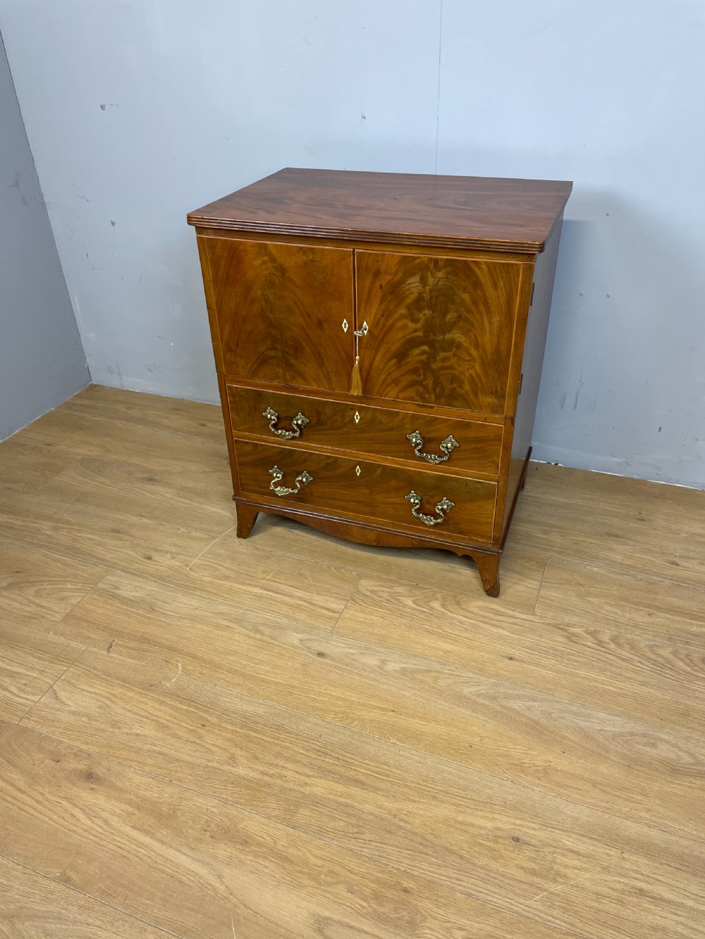Edwardian flame mahogany  two door side cabinet  View IX