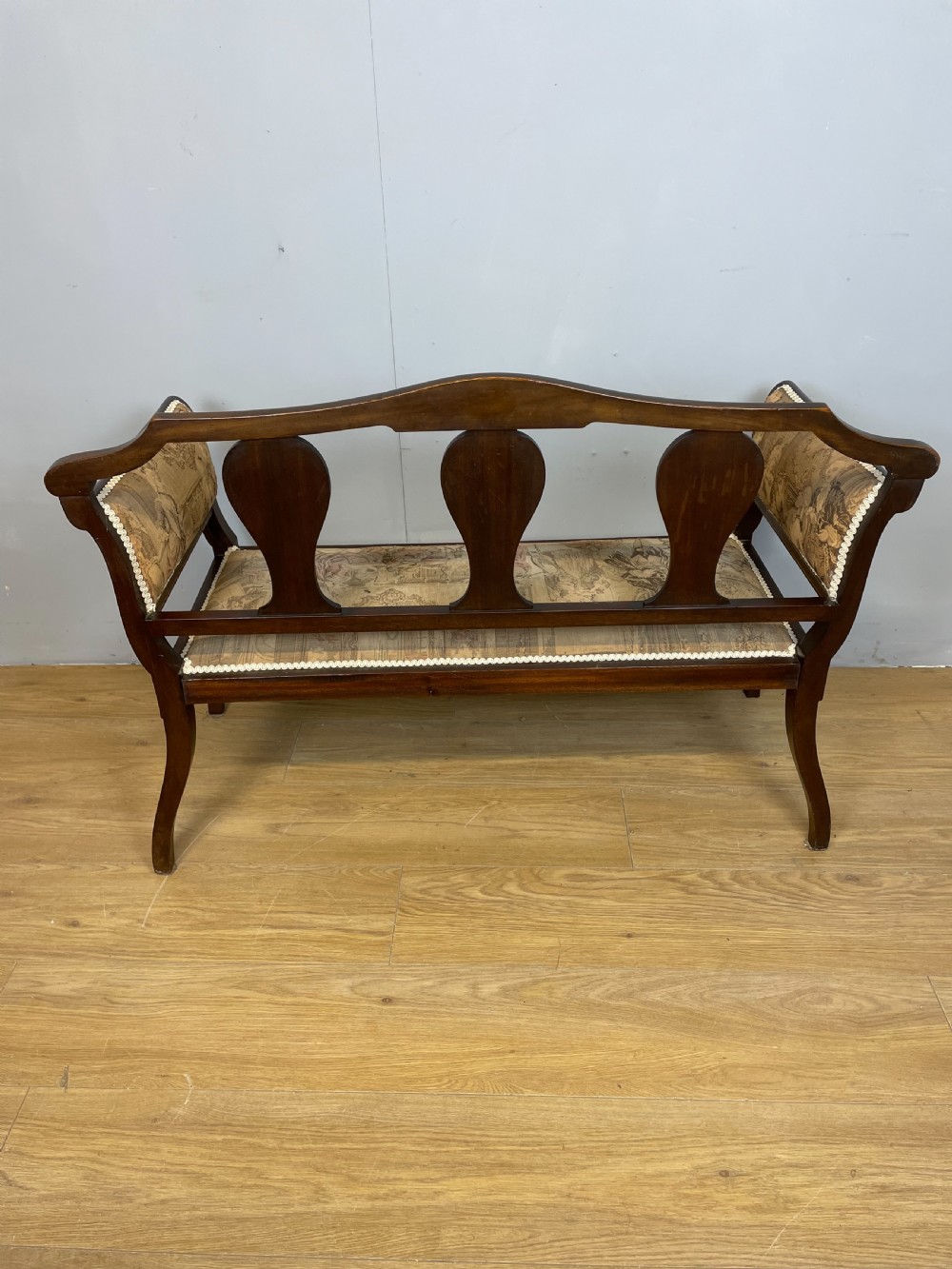 Late nineteenth century inlaid mahogany sofa  View X