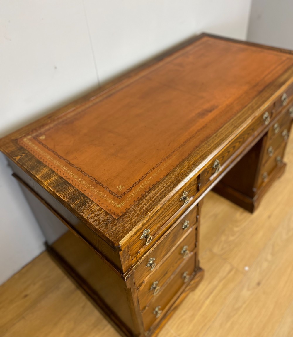 Nineteenth century gothic style desk in solid ash  View III