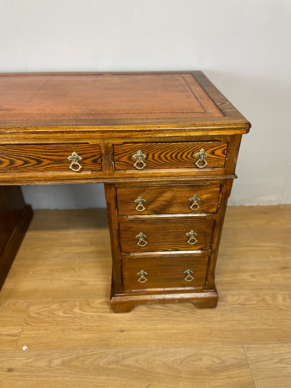 Nineteenth century gothic style desk in solid ash  View V