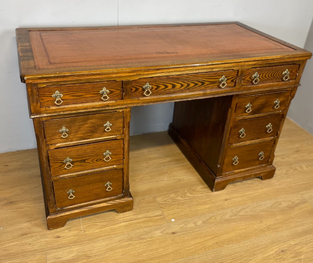 Nineteenth century gothic style desk in solid ash  View X