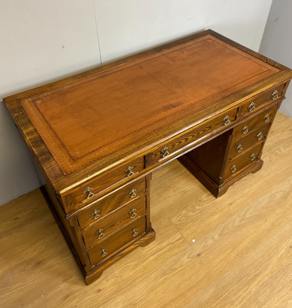 Nineteenth century gothic style desk in solid ash  View XI