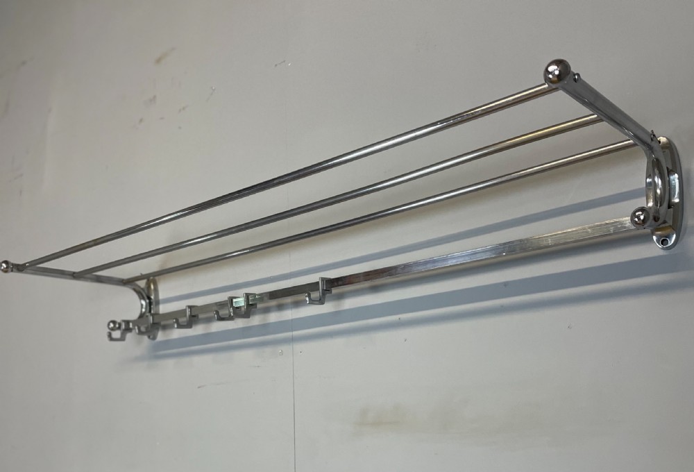 Chrome railway  portmanteau rack circa 1920