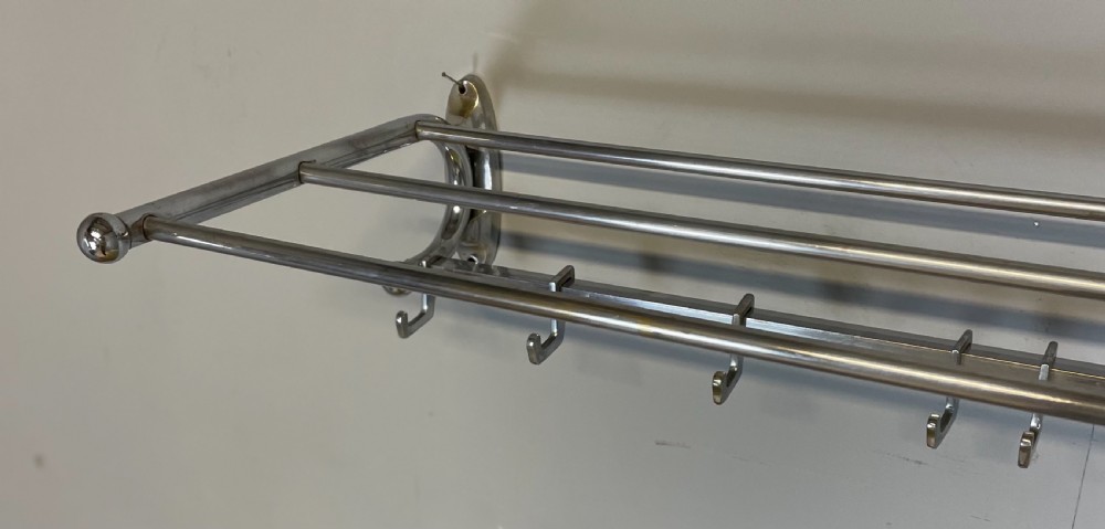 Chrome railway  portmanteau rack circa 1920 View V