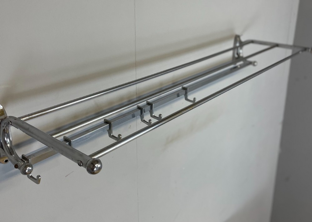Chrome railway  portmanteau rack circa 1920 View VI