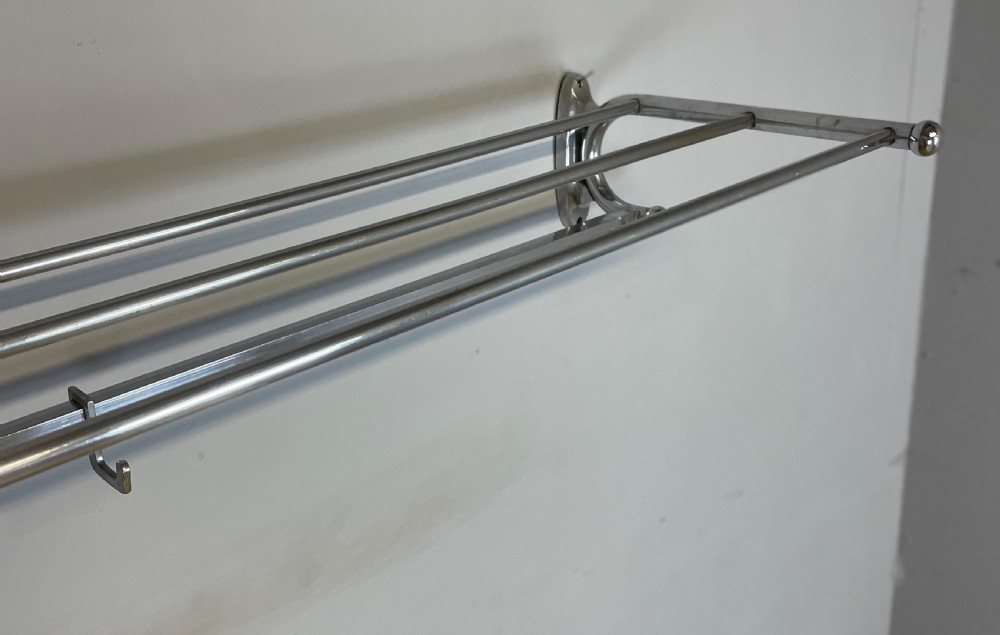 Chrome railway  portmanteau rack circa 1920 View VIII