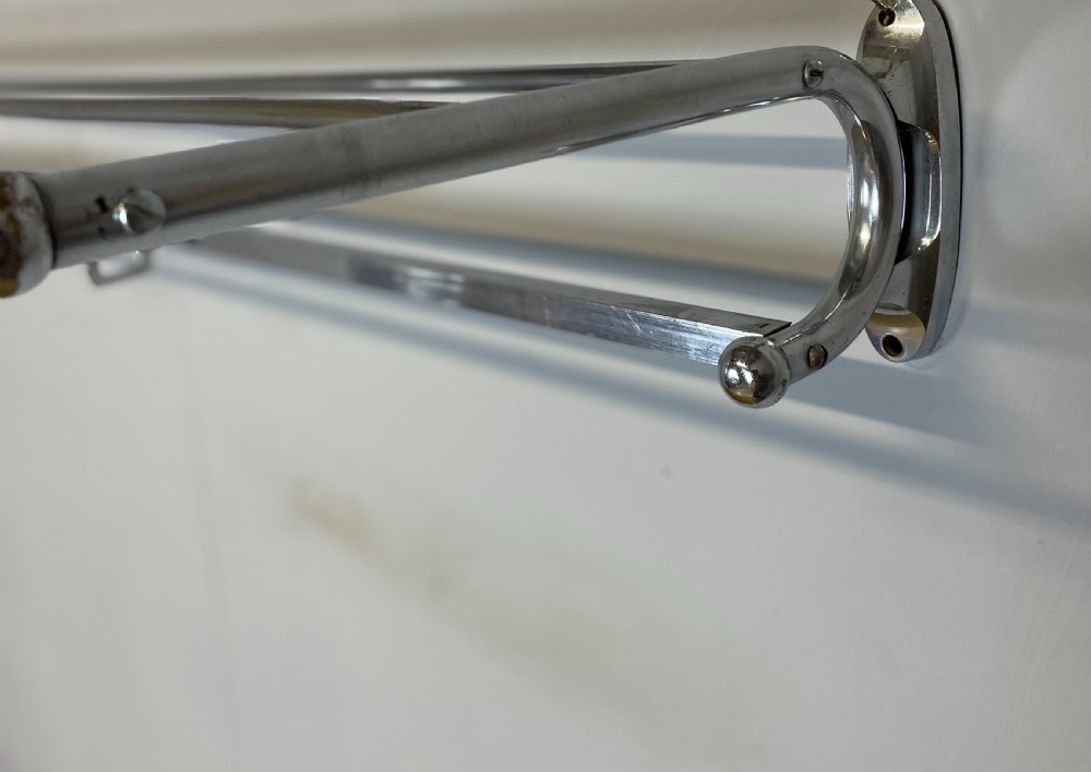 Chrome railway  portmanteau rack circa 1920 View IX