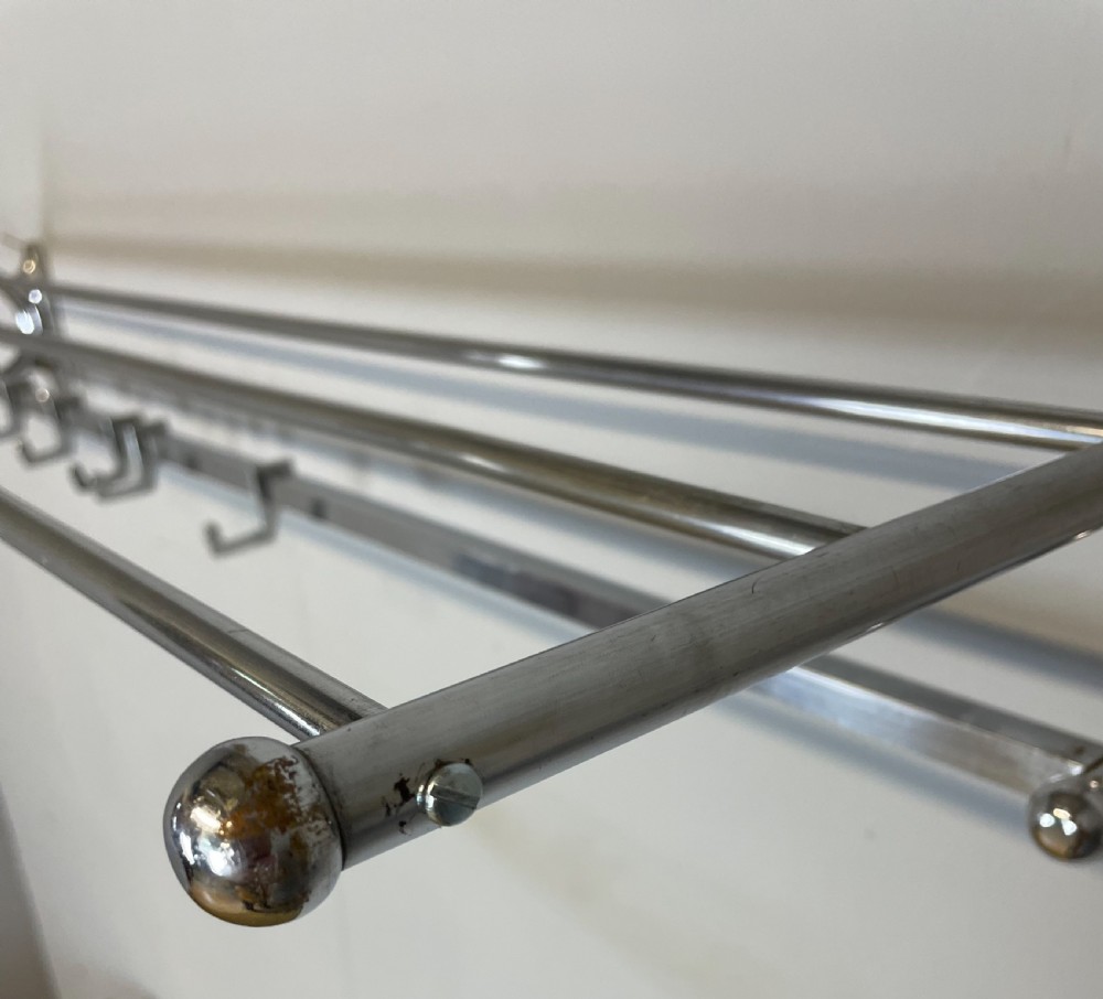 Chrome railway  portmanteau rack circa 1920 View XI