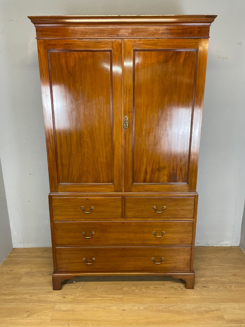 Nineteenth century mahogany clothes press View III