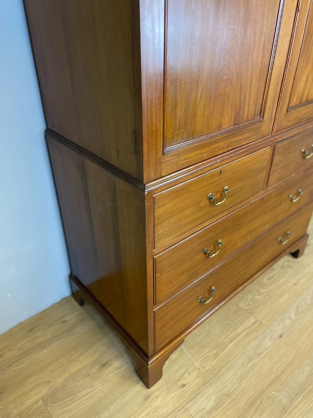 Nineteenth century mahogany clothes press View VII