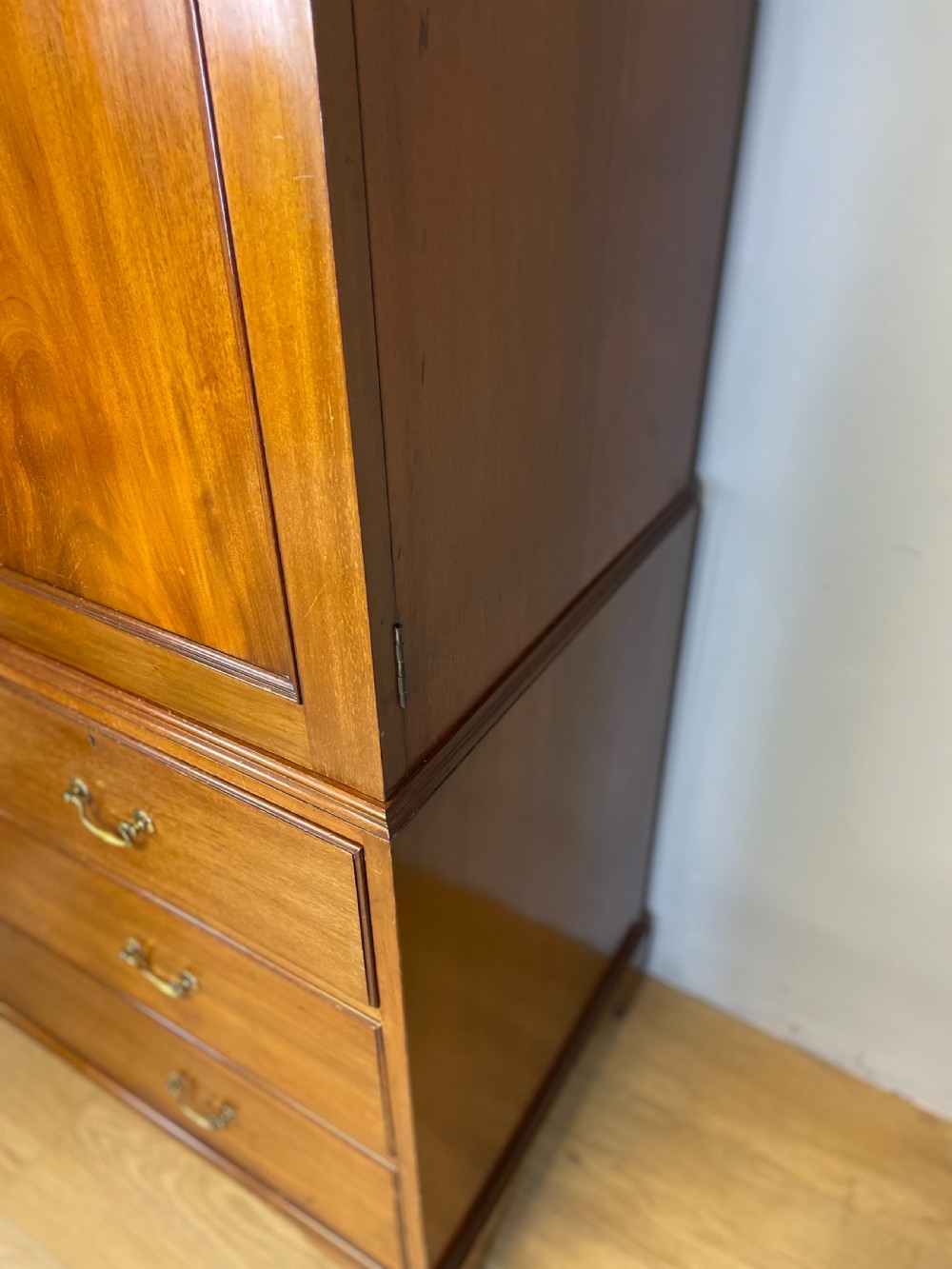 Nineteenth century mahogany clothes press View IX