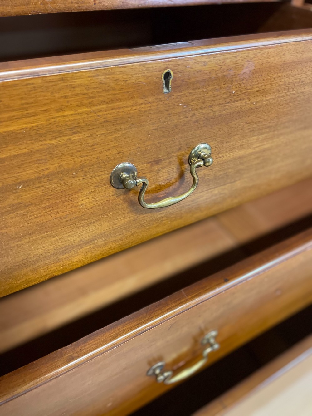 Nineteenth century mahogany clothes press View XIII