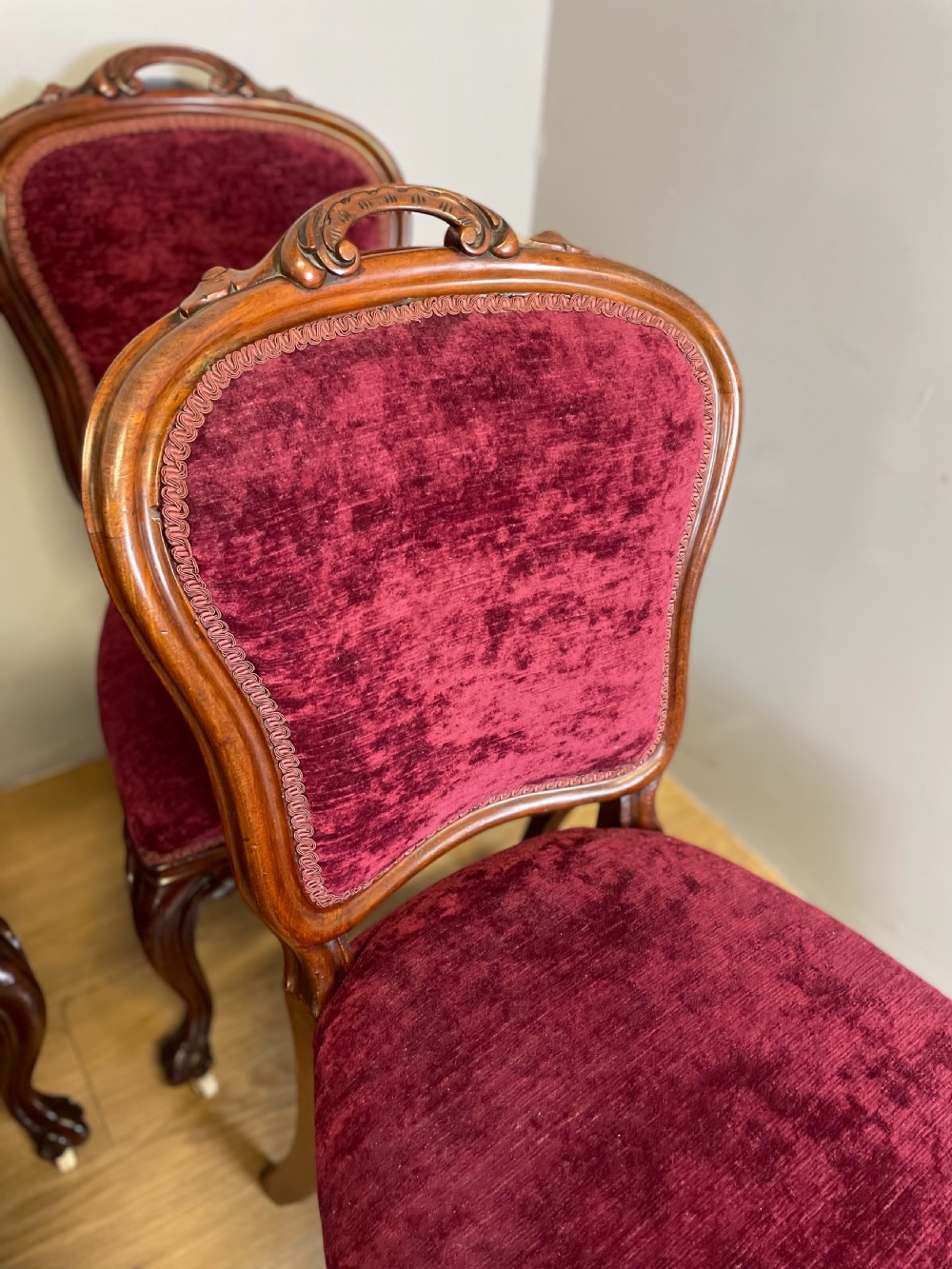 Set of six nineteenth century mahogany dining chairs  View III