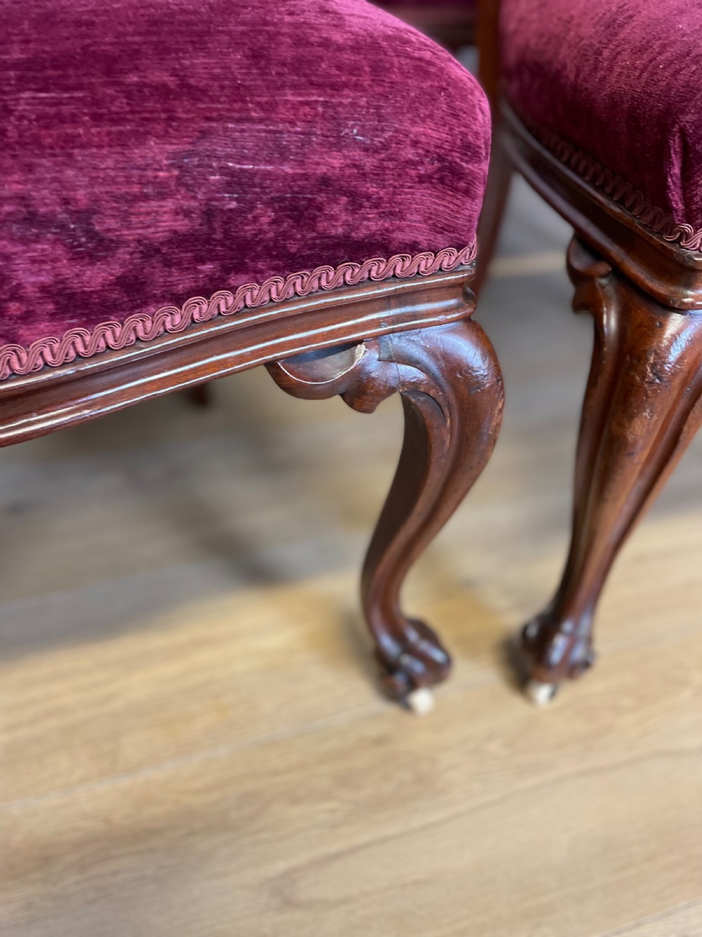 Set of six nineteenth century mahogany dining chairs  View IV