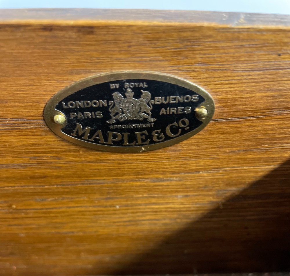 Serpentine fronted burr walnut sideboard by Maple and Co  View XI