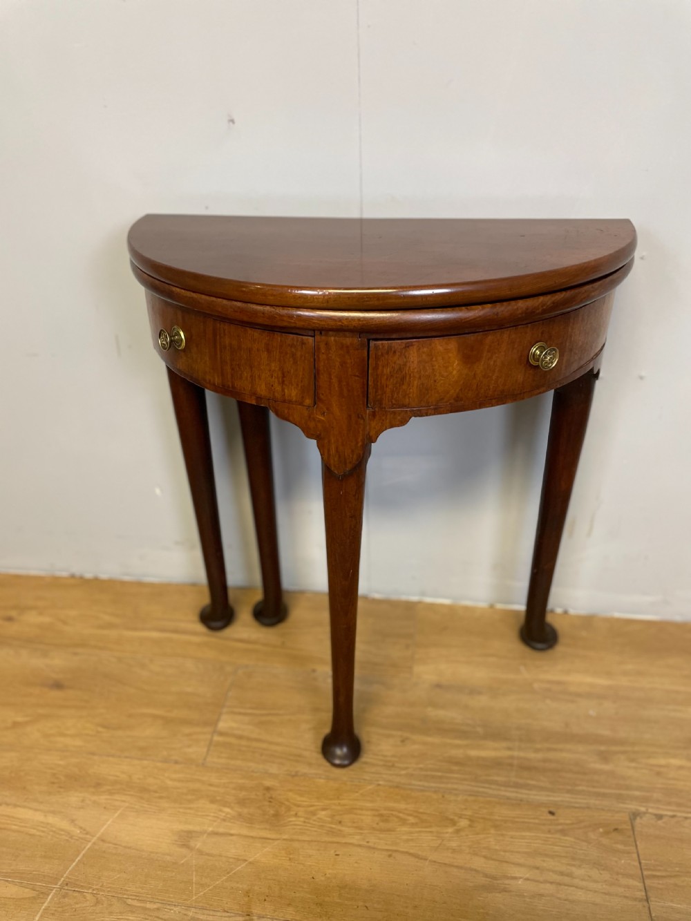 George 2nd mahogany demi lune table View II