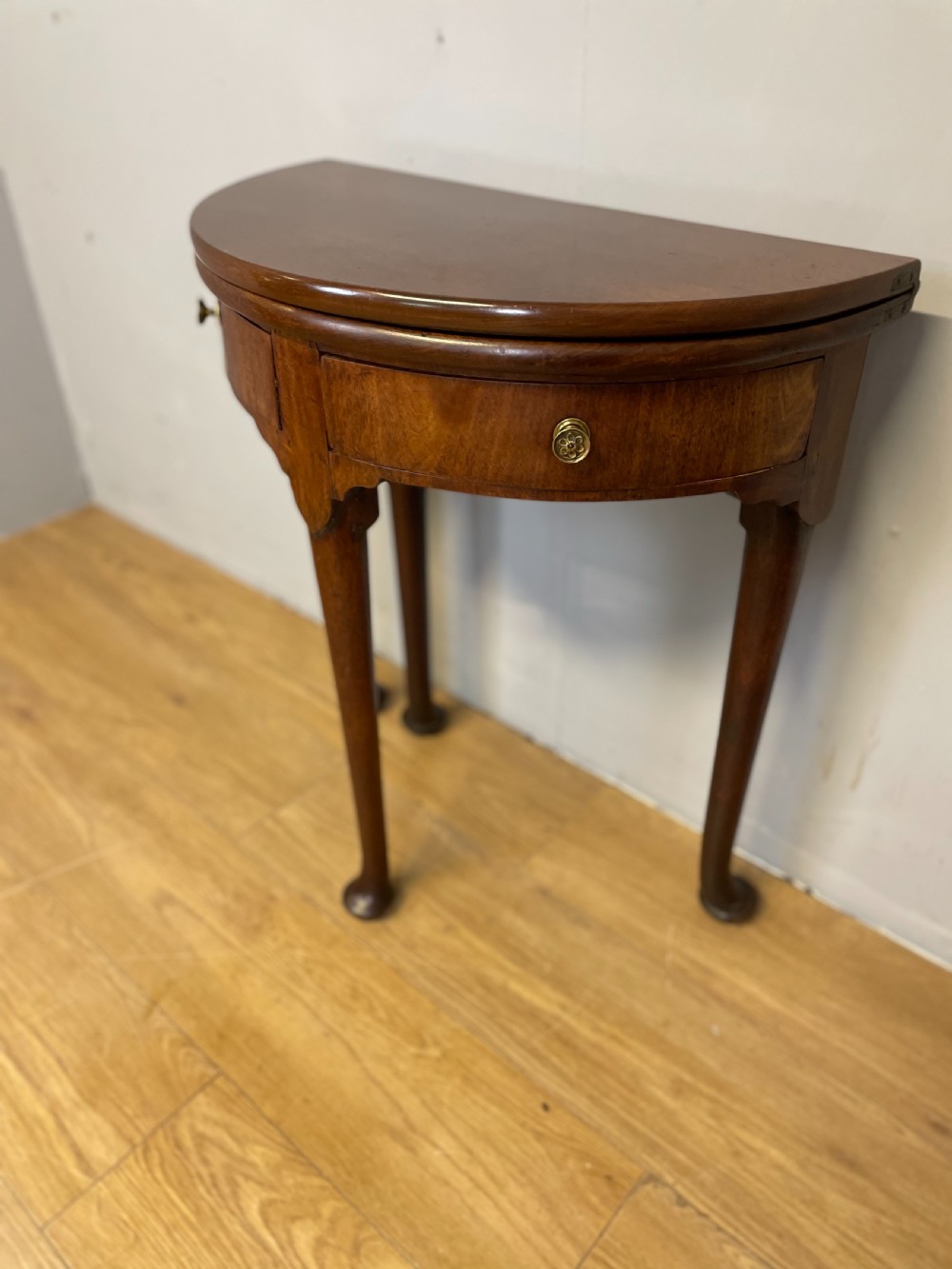 George 2nd mahogany demi lune table View III