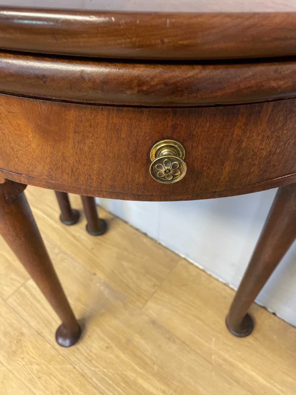 George 2nd mahogany demi lune table View IV