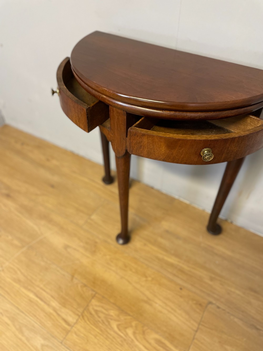 George 2nd mahogany demi lune table View V