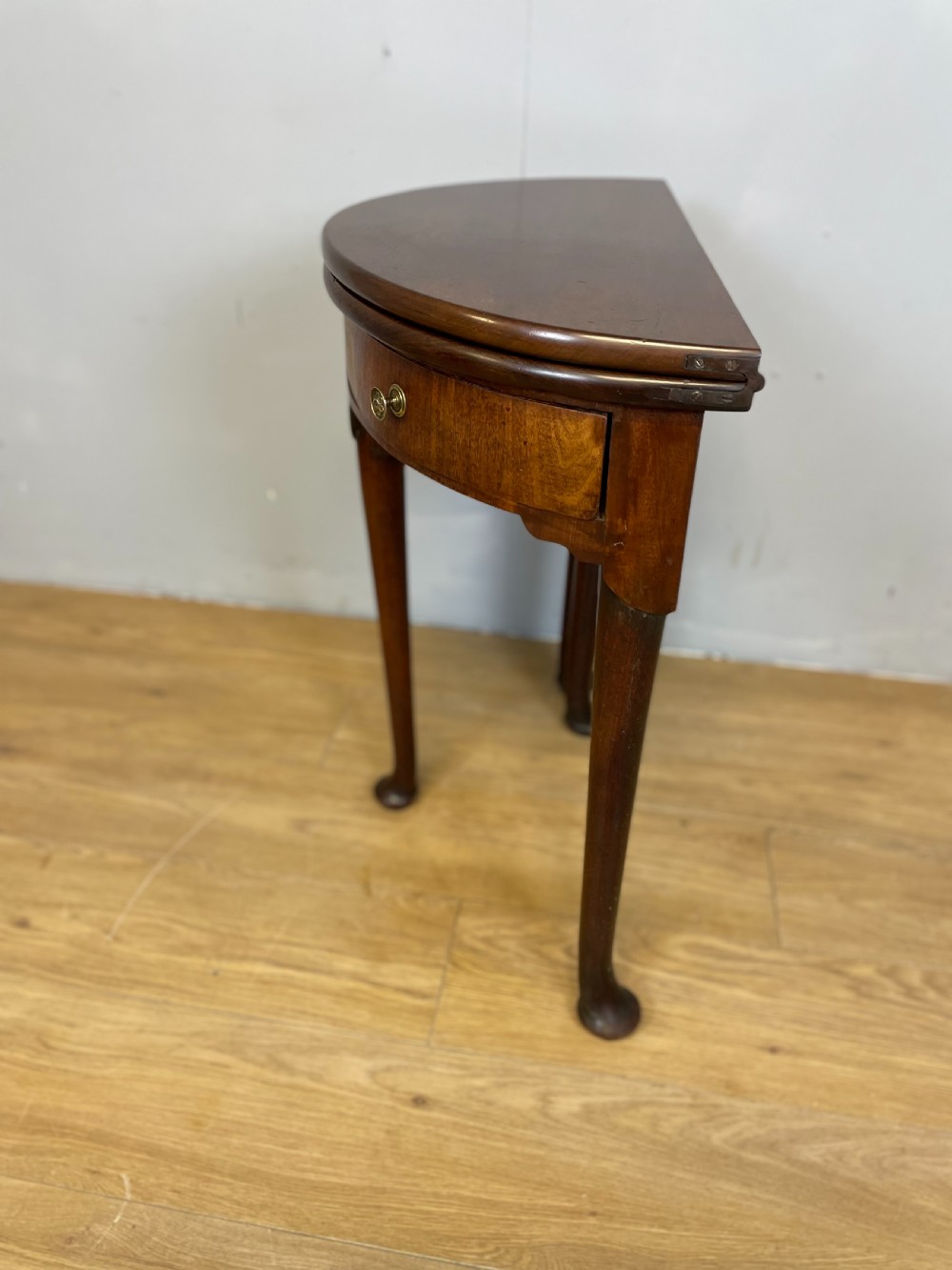 George 2nd mahogany demi lune table View VI