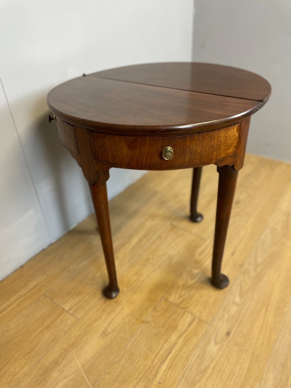 George 2nd mahogany demi lune table View X