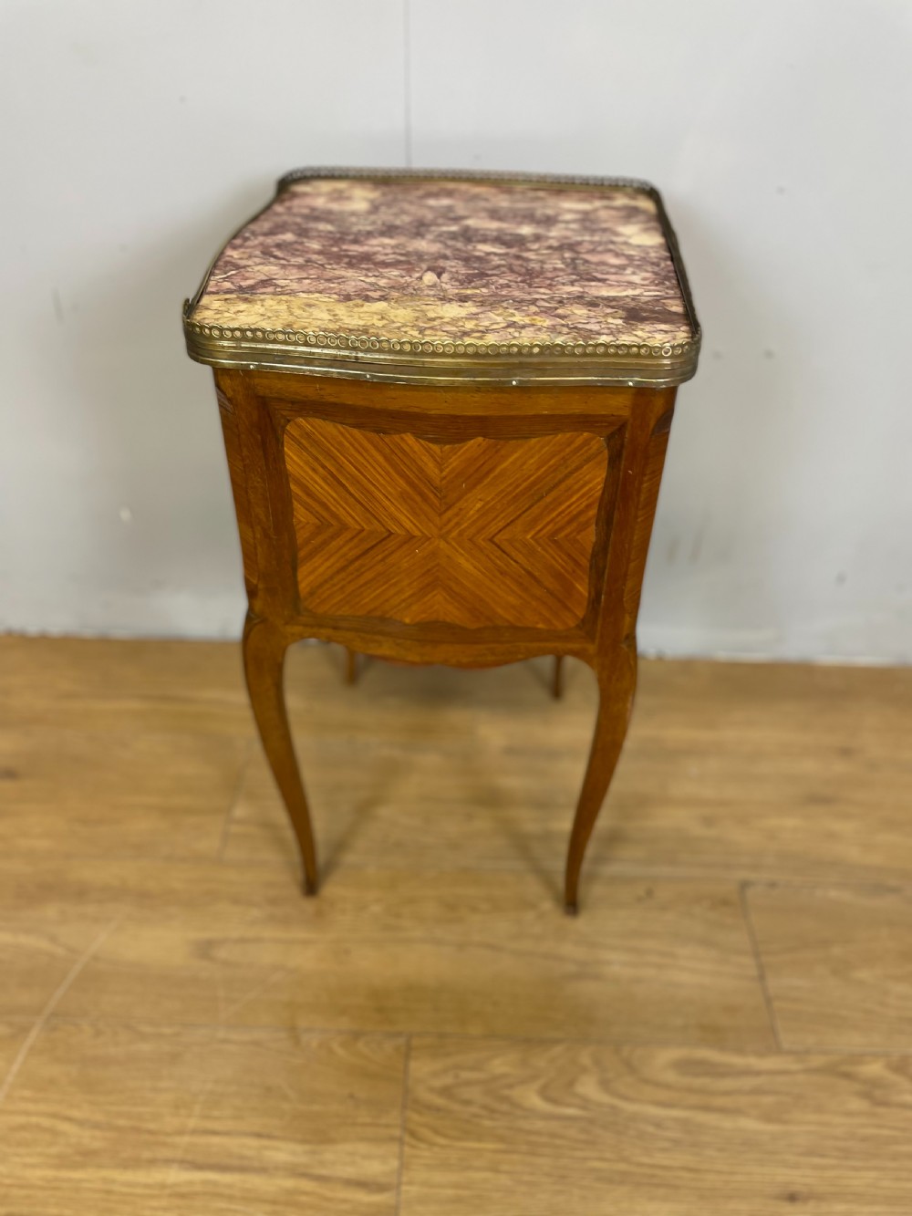 19th century marble topped French two drawer cabinet View VIII