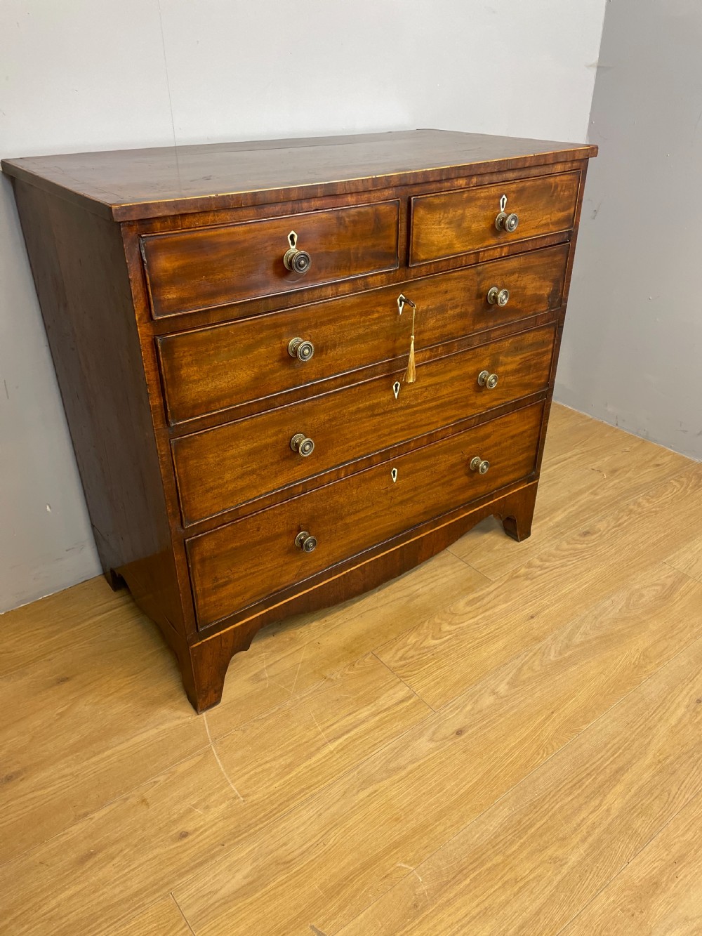 Regency mahogany four height chest of drawers 