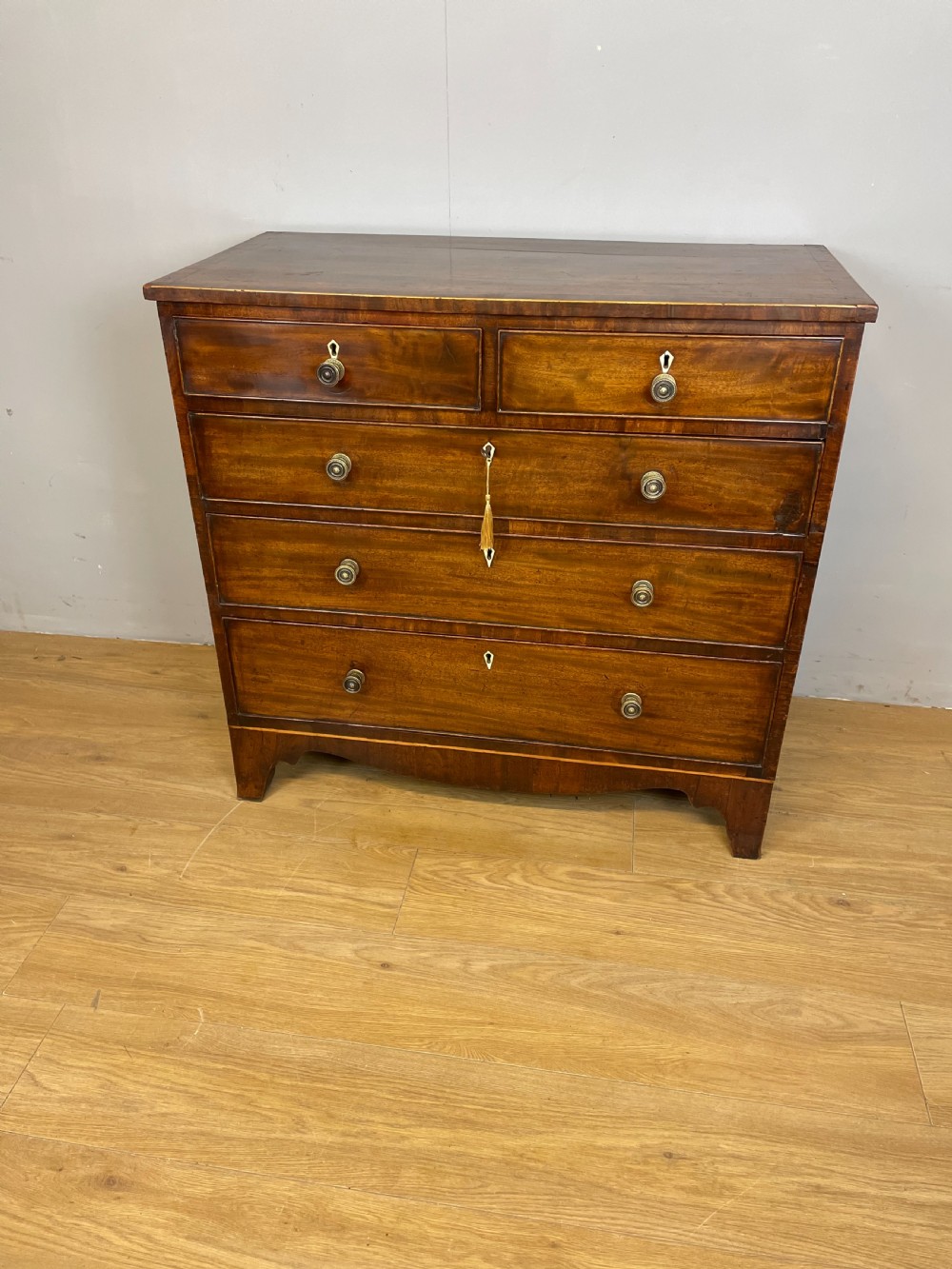 Regency mahogany four height chest of drawers  View II