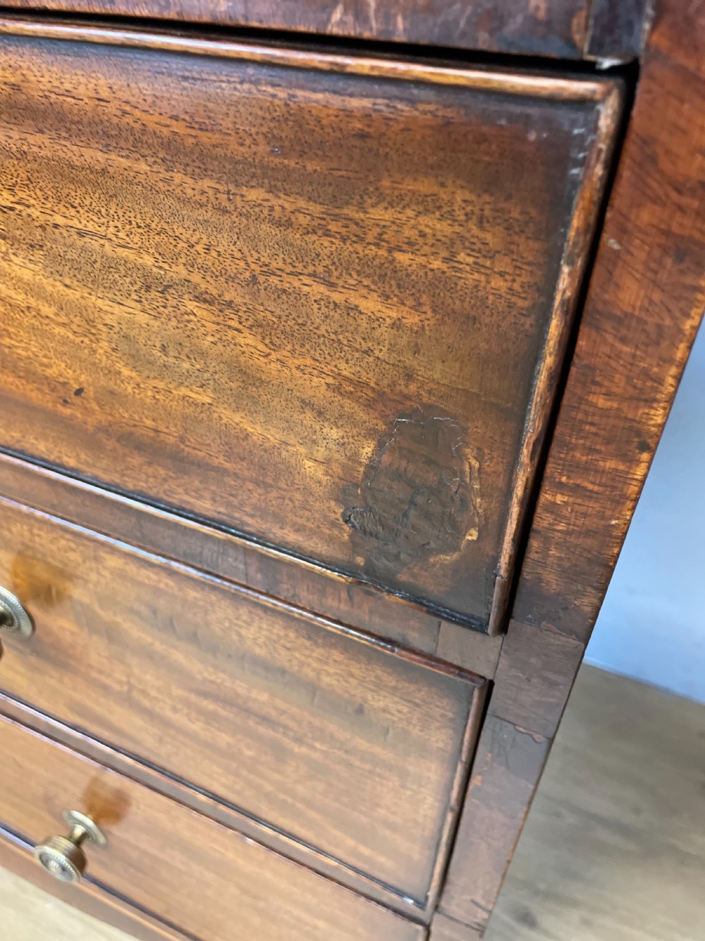 Regency mahogany four height chest of drawers  View V