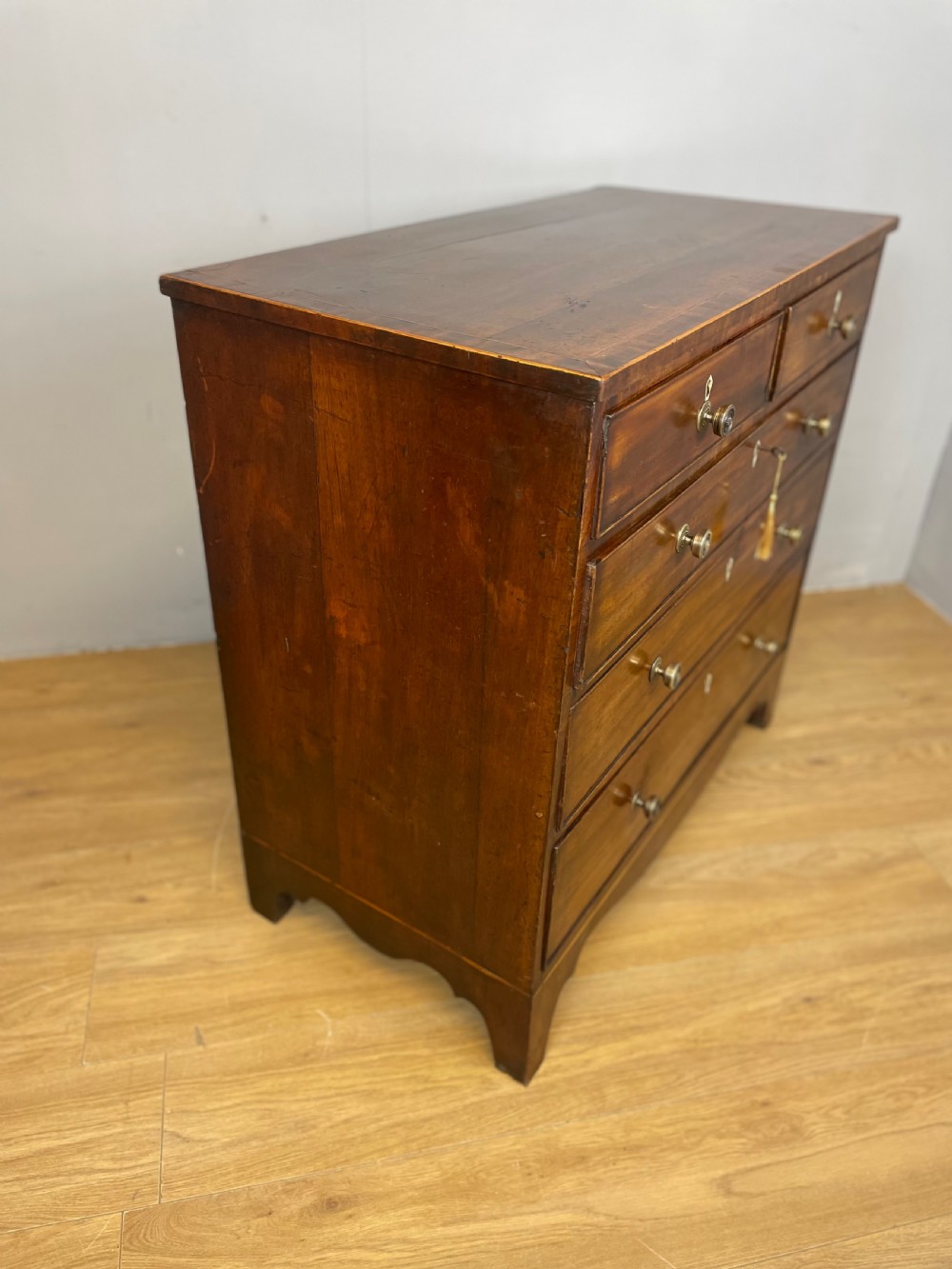 Regency mahogany four height chest of drawers  View XI