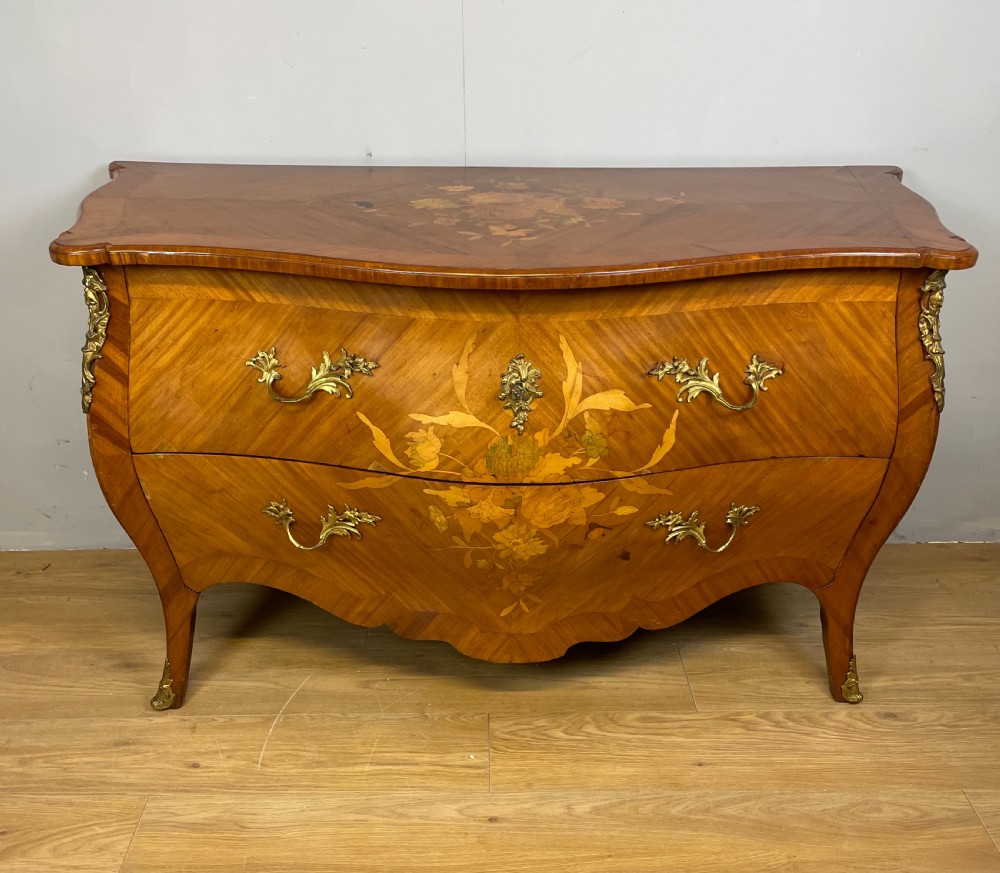 Nineteenth century Louis XV style bombe commode View II