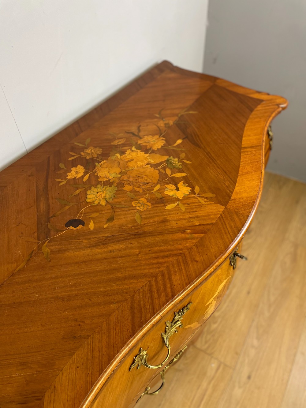 Nineteenth century Louis XV style bombe commode View III