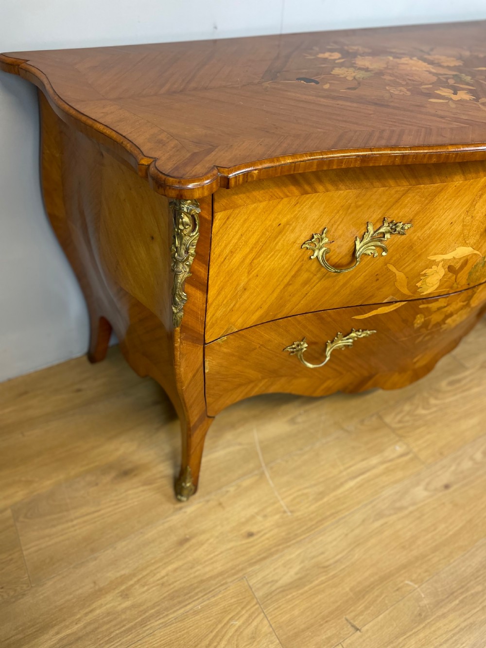 Nineteenth century Louis XV style bombe commode View IV
